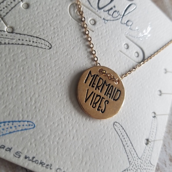 ⚓️SALE⚓️ “MERMAID VIBES” stamped necklace - Picture 3 of 4